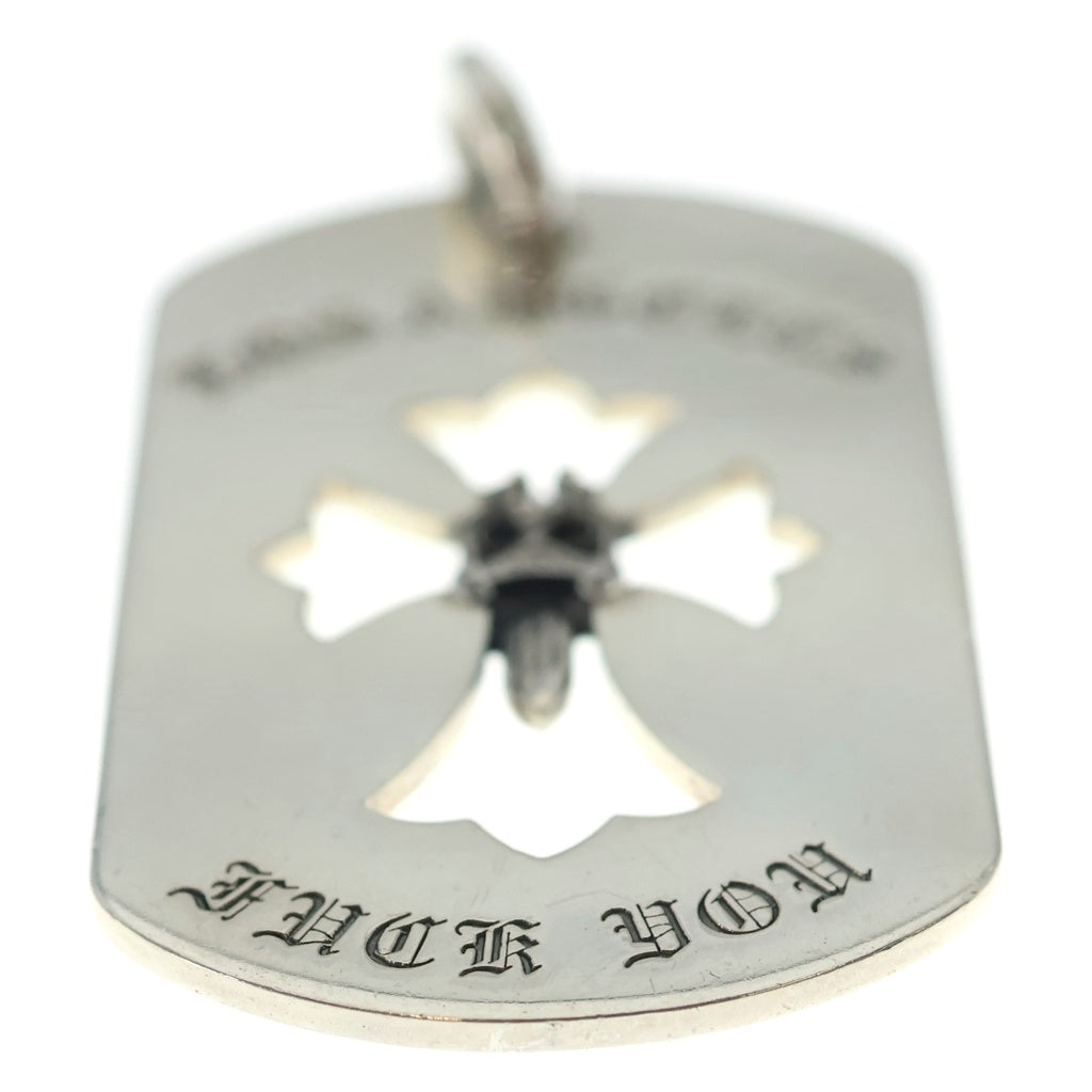 CHROME HEARTS(クロムハーツ) D TAG LRG LTD LA限定ラージドッグタグネックレストップ シルバー
