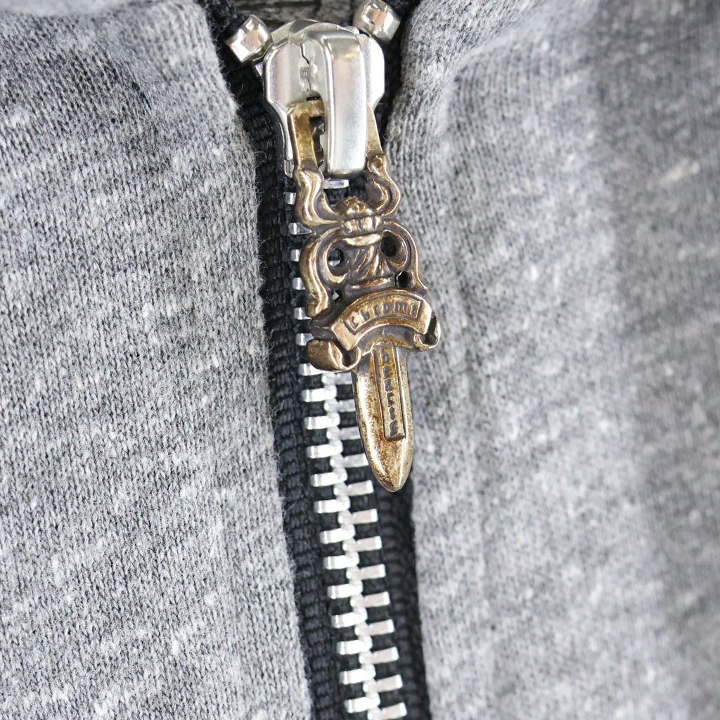 CHROME HEARTS(クロムハーツ) SWTSHRT HD ZIP バックフレアニープリントジップアップパーカー グレー
