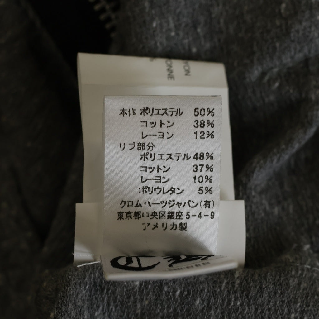 CHROME HEARTS(クロムハーツ) SWTSHRT HD ZIP バックフレアニープリントジップアップパーカー グレー