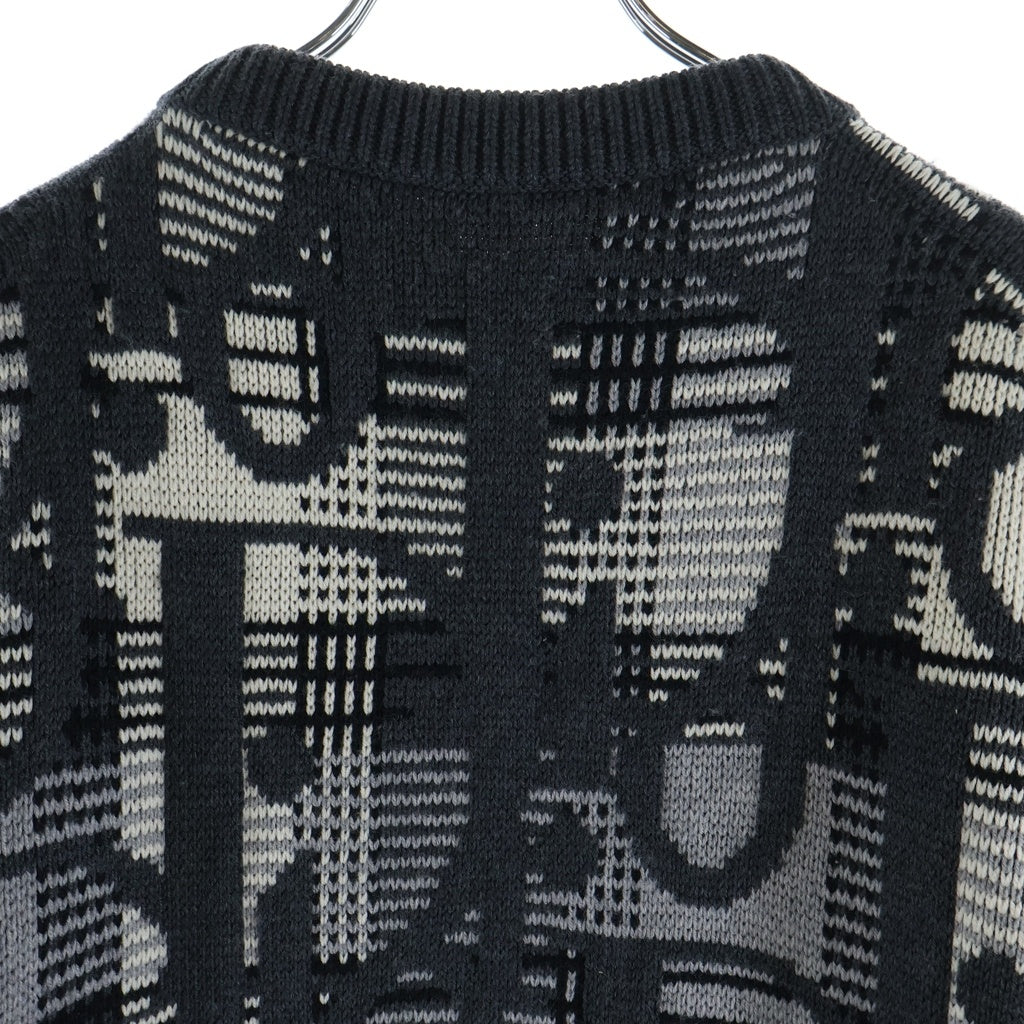 Christian Dior(クリスチャンディオール) 21AW Oblique Wool Jacquard Sweater オブリーク ウール ジャガード ニット セーター 213M658AT377 グレー