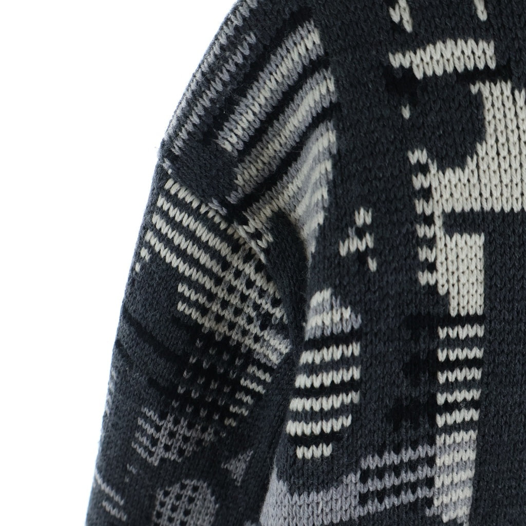 Christian Dior(クリスチャンディオール) 21AW Oblique Wool Jacquard Sweater オブリーク ウール ジャガード ニット セーター 213M658AT377 グレー