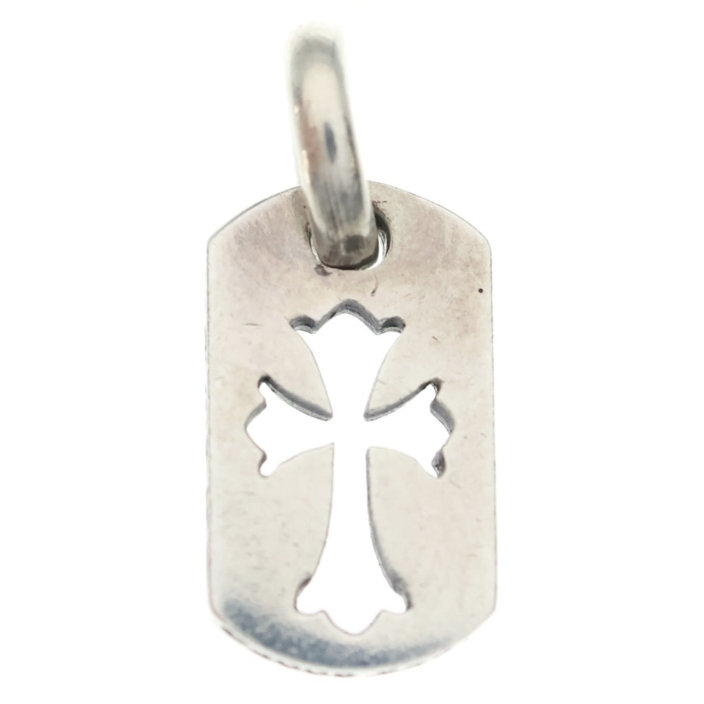 CHROME HEARTS(クロムハーツ) DT TNY CO CRS タイニーカットアウトクロスドッグタグ チャーム ペンダントトップ シルバー BCA252