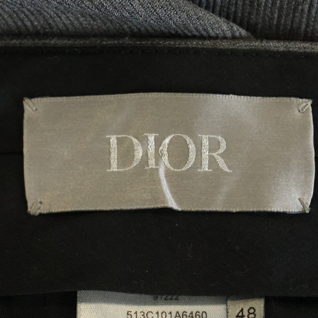 DIOR(ディオール) センタープレス ストライプ スラックス パンツ グレー 513C101A6460