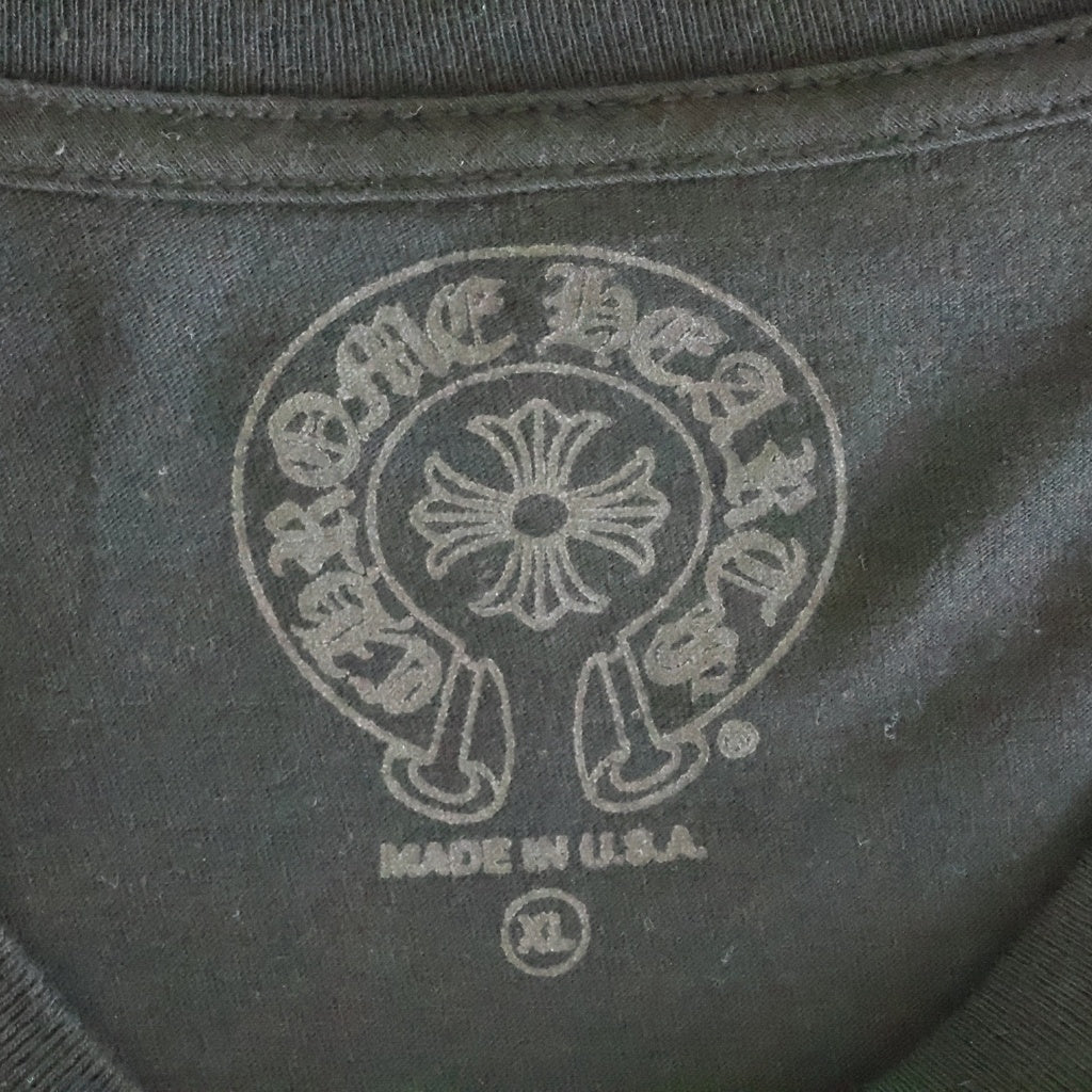 CHROME HEARTS(クロムハーツ) CH T-SHRT ラスベガス限定バックホースシュープリント 半袖Tシャツ カットソー ブラック
