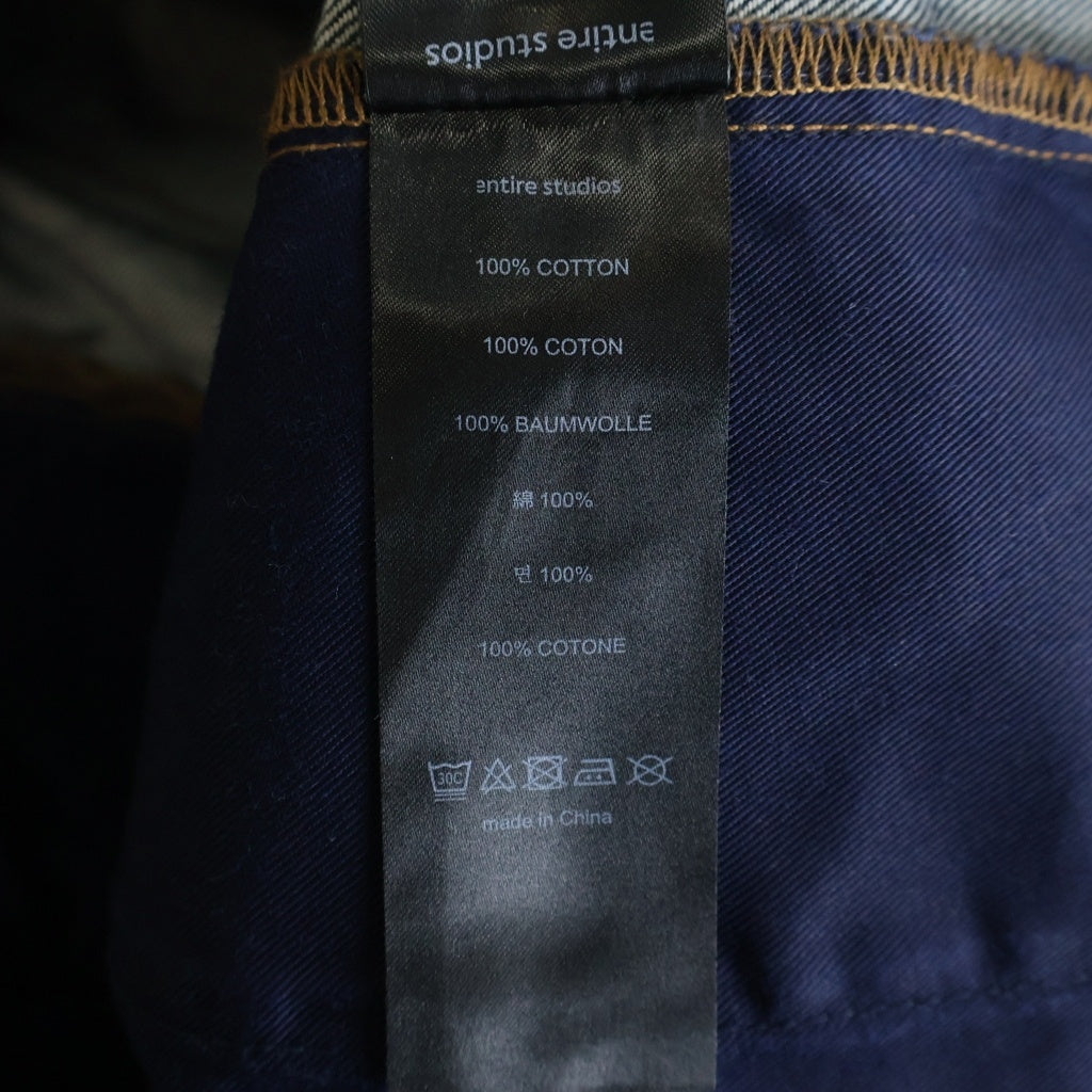 entire studios(エンタイア スタジオ) 25AW CUFF JEAN RAW ストレートデニムパンツ インディゴ ESM-W25-11011-RA