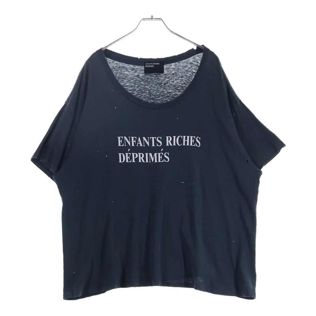 ENFANTS RICHES DEPRIMES(アンファンリッシュデプリメ) CLASSIC LOGO TEE クラシックロゴ ヴィンテージ加工 半袖シャツ 半袖カットソー ブラック