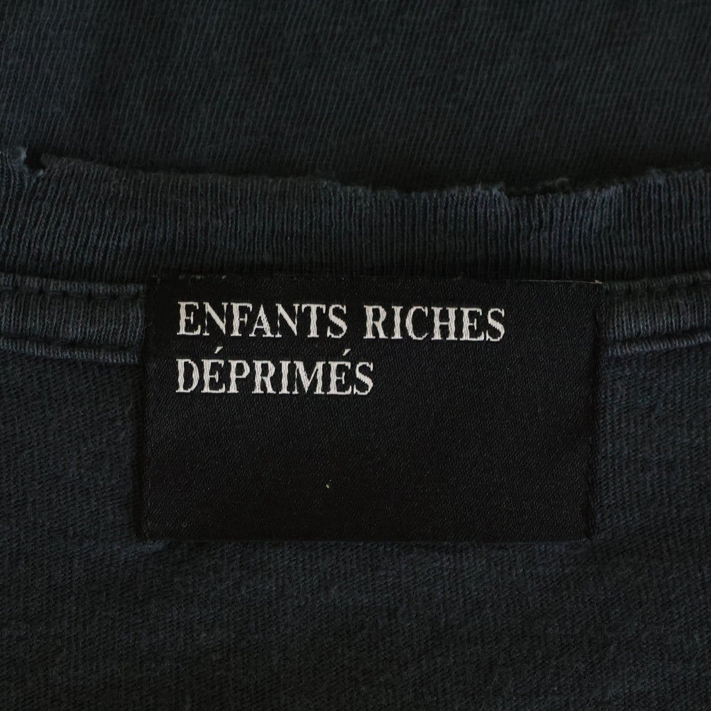 ENFANTS RICHES DEPRIMES(アンファンリッシュデプリメ) CLASSIC LOGO TEE クラシックロゴ ヴィンテージ加工 半袖シャツ 半袖カットソー ブラック