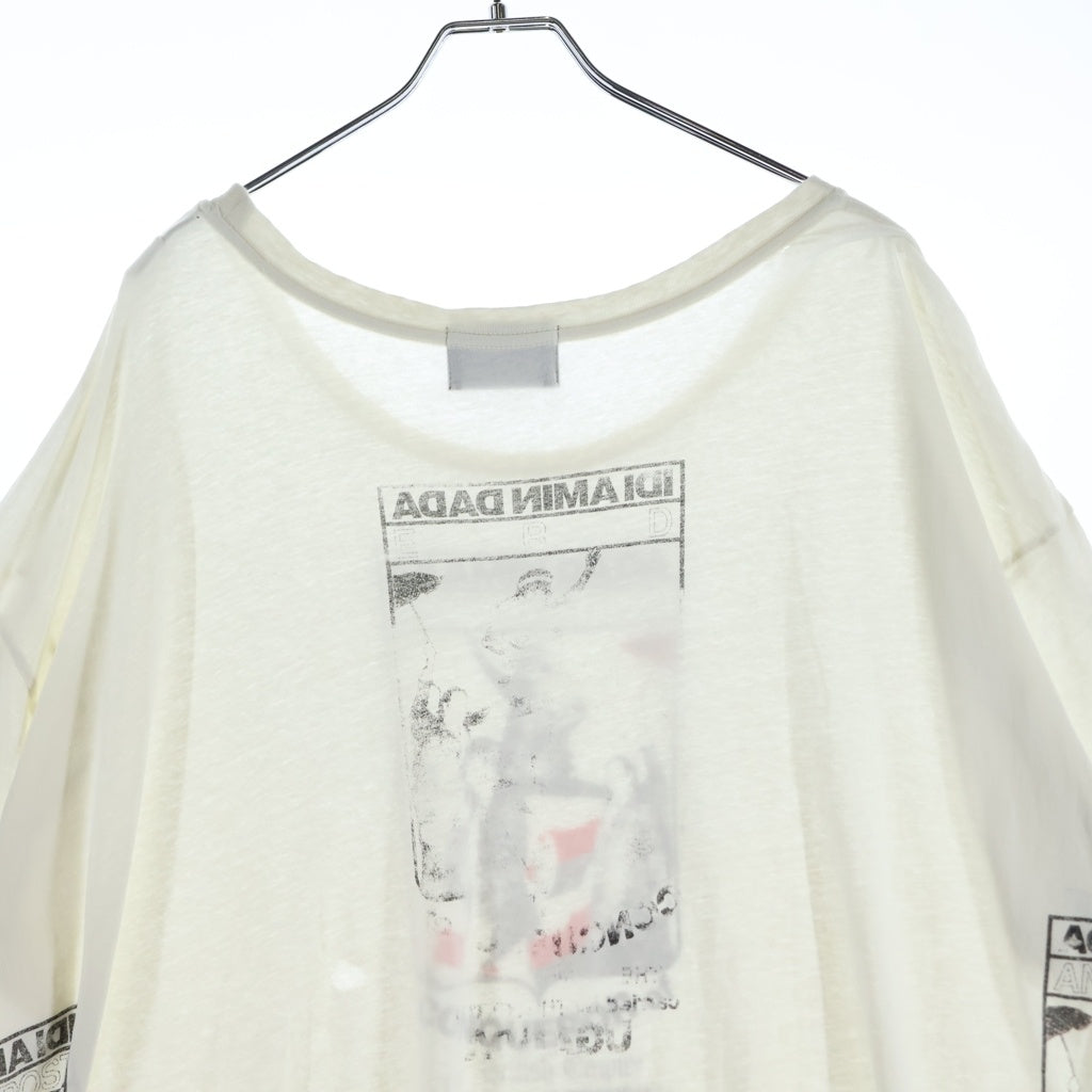 ENFANTS RICHES DEPRIMES(アンファンリッシュデプリメ) IDI AMIN DADA T-SHIRT ヴィンテージ加工 半袖Tシャツ 半袖カットソー ホワイト