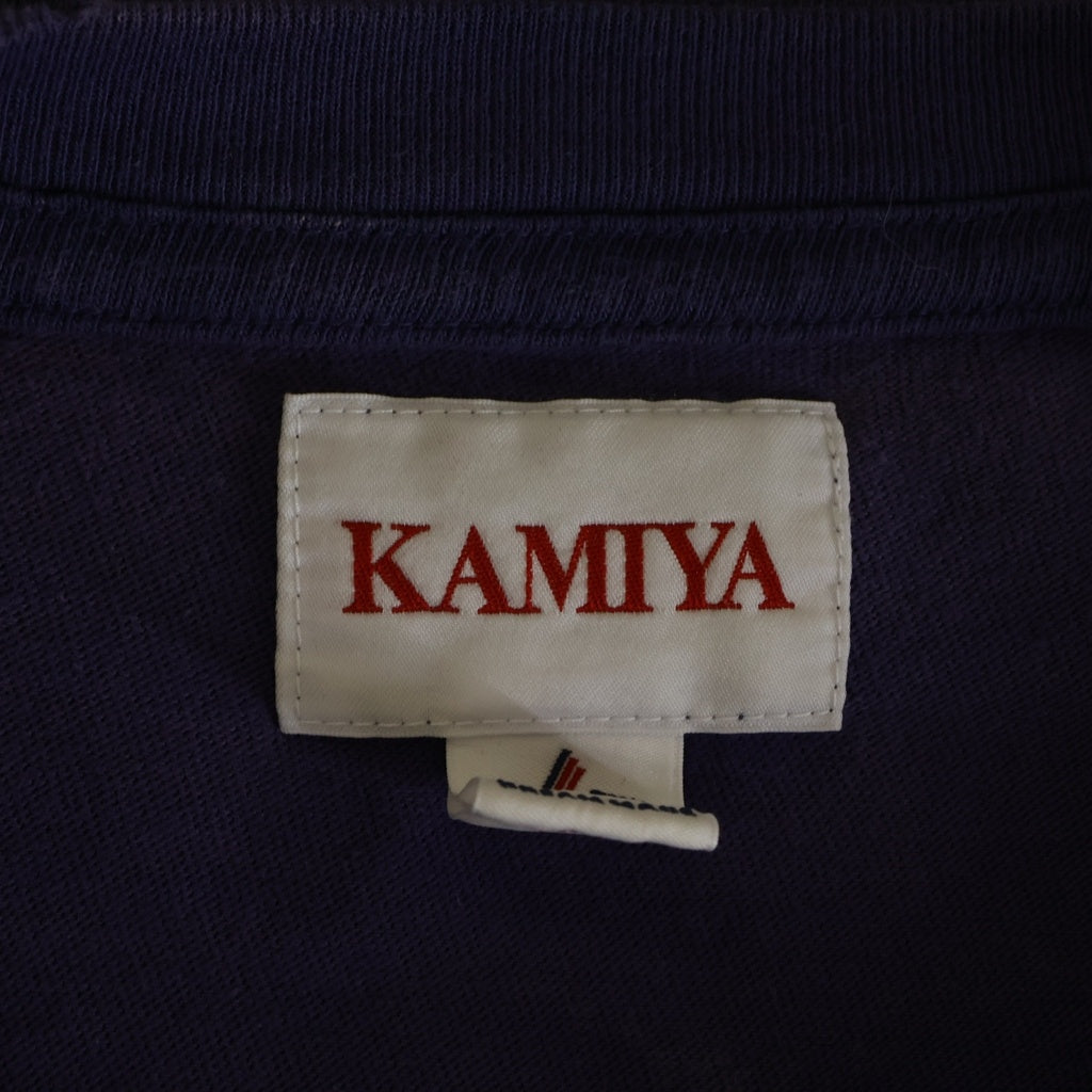 KAMIYA(カミヤ) フロントプリント 長袖Tシャツ パープル G16LT084