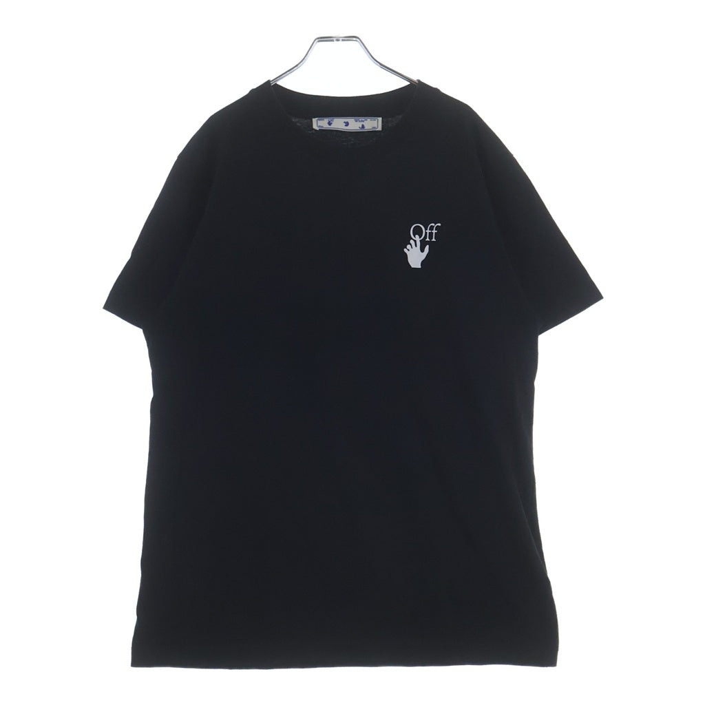 OFF-WHITE(オフホワイト) マーカー スリム ロゴ プリント Tシャツ 半袖カットソー ブラック OMAA027R21JER003