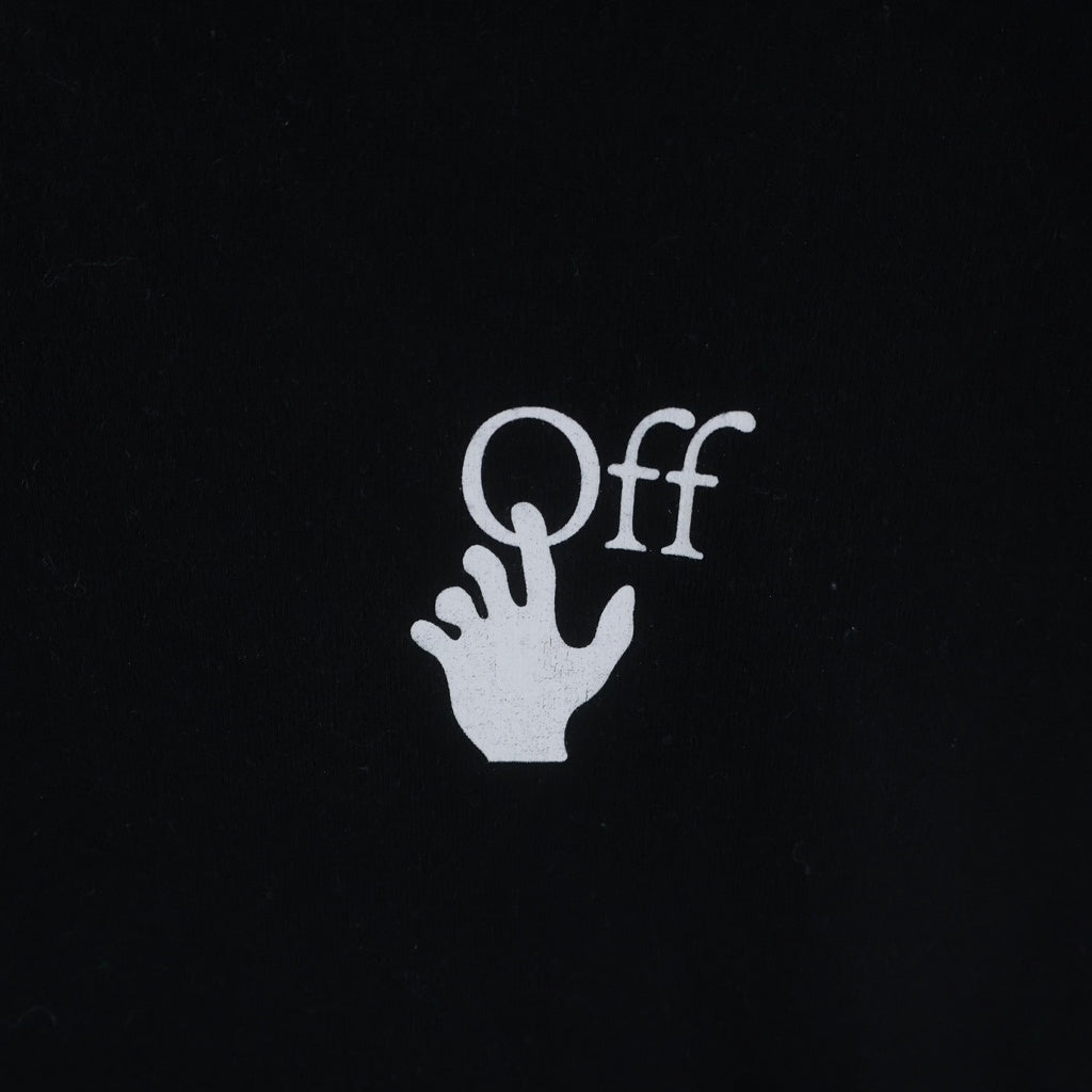 OFF-WHITE(オフホワイト) マーカー スリム ロゴ プリント Tシャツ 半袖カットソー ブラック OMAA027R21JER003