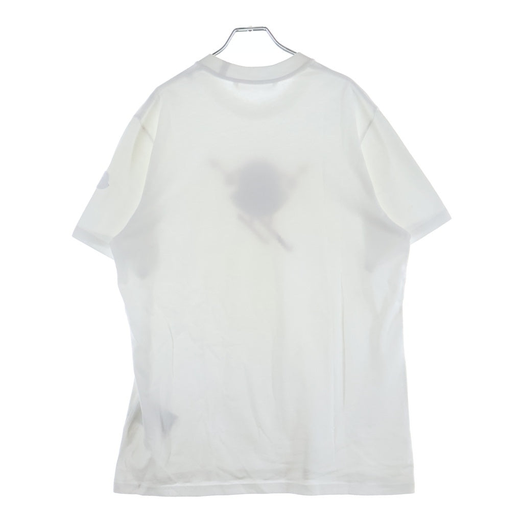 MONCLER(モンクレール) スキーピクセルロゴ プリント Tシャツ 半袖カットソー ホワイト J20918C00010
