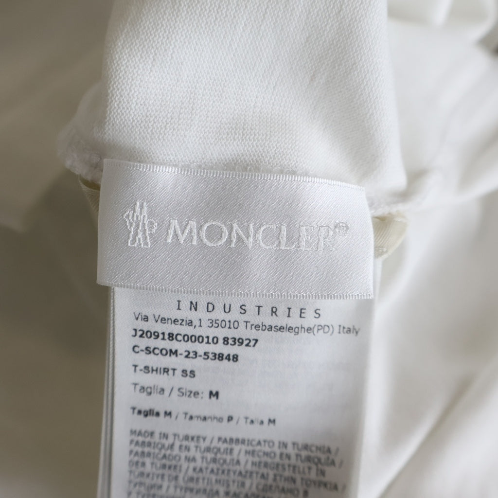 MONCLER(モンクレール) スキーピクセルロゴ プリント Tシャツ 半袖カットソー ホワイト J20918C00010