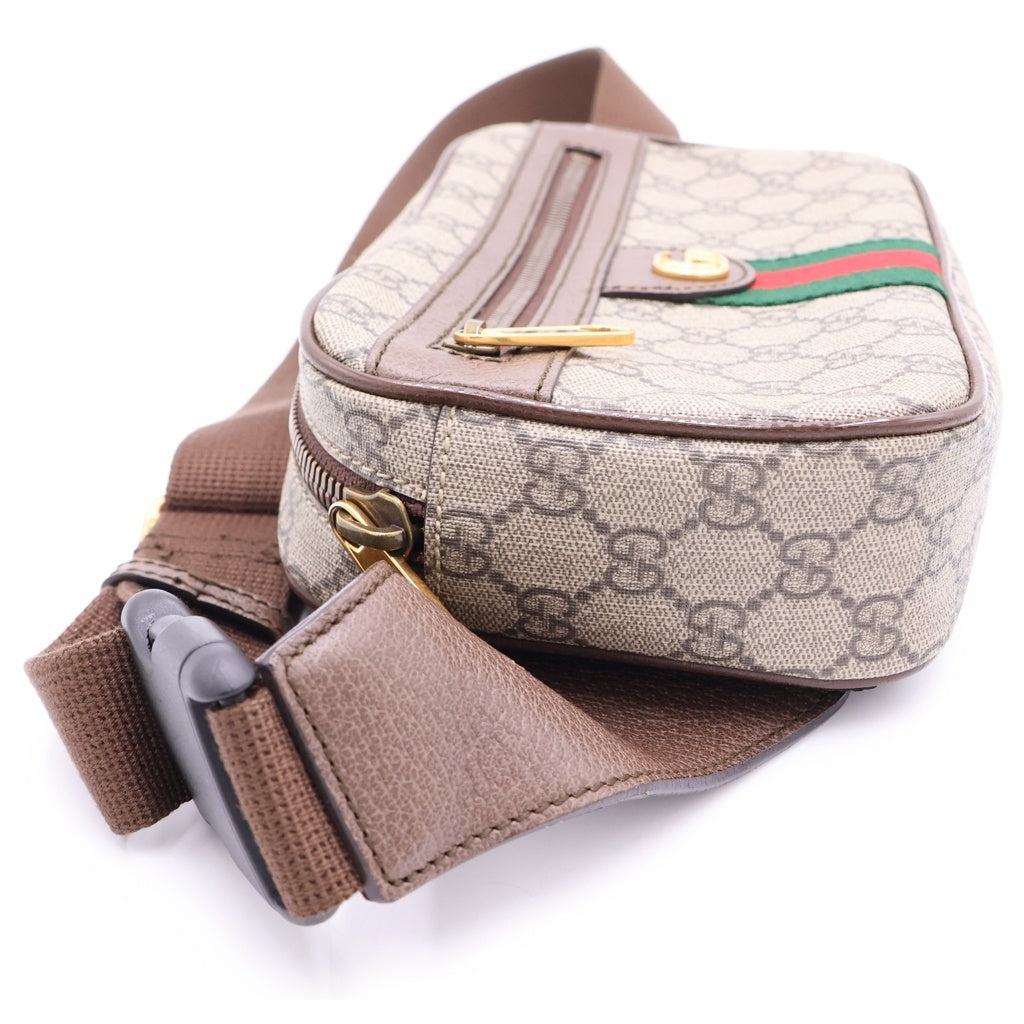 GUCCI(グッチ) GGスプリーム オフディア ベルト ウエストバッグ ブラウン 574796