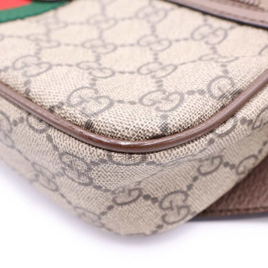 GUCCI(グッチ) GGスプリーム オフディア ベルト ウエストバッグ ブラウン 574796