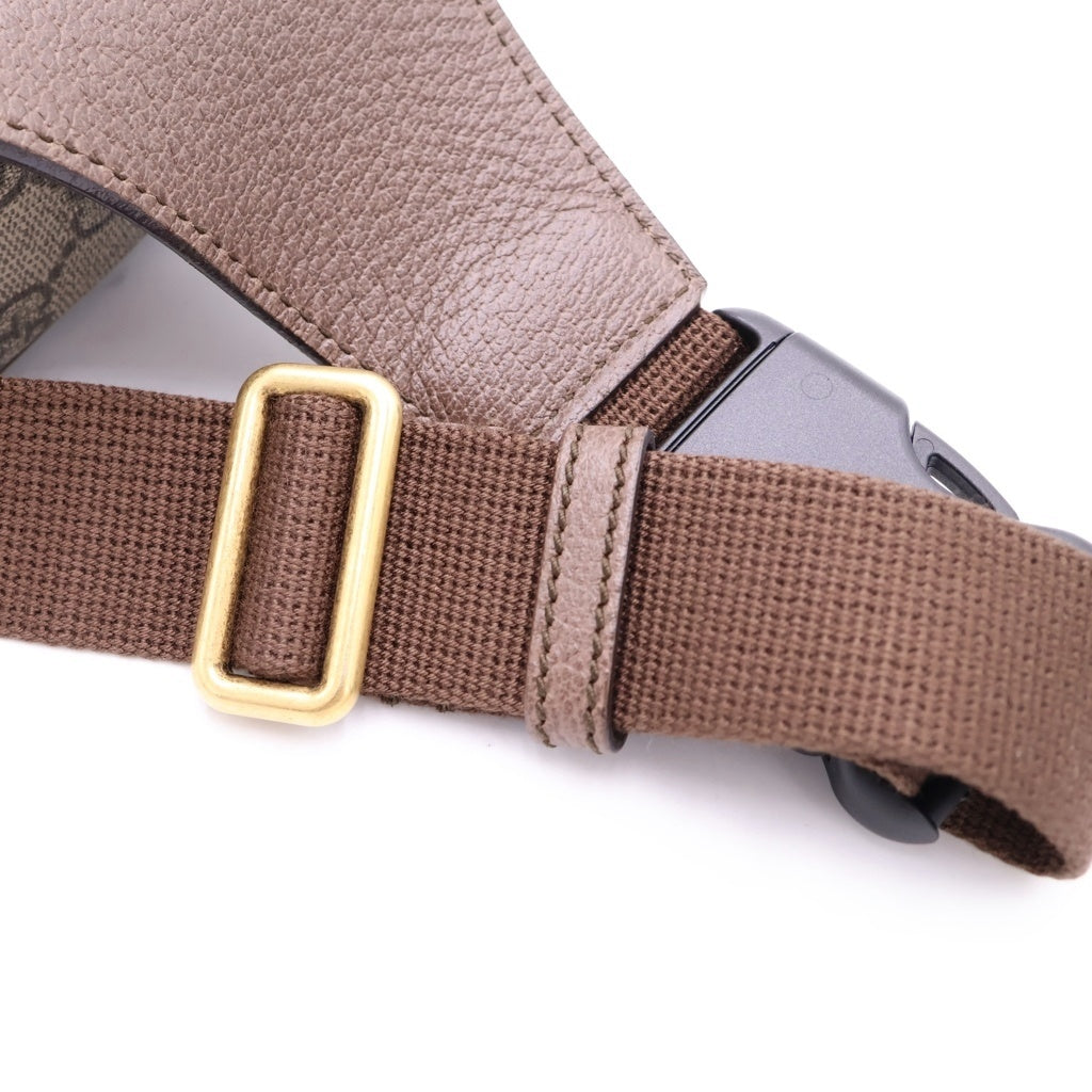 GUCCI(グッチ) GGスプリーム オフディア ベルト ウエストバッグ ブラウン 574796