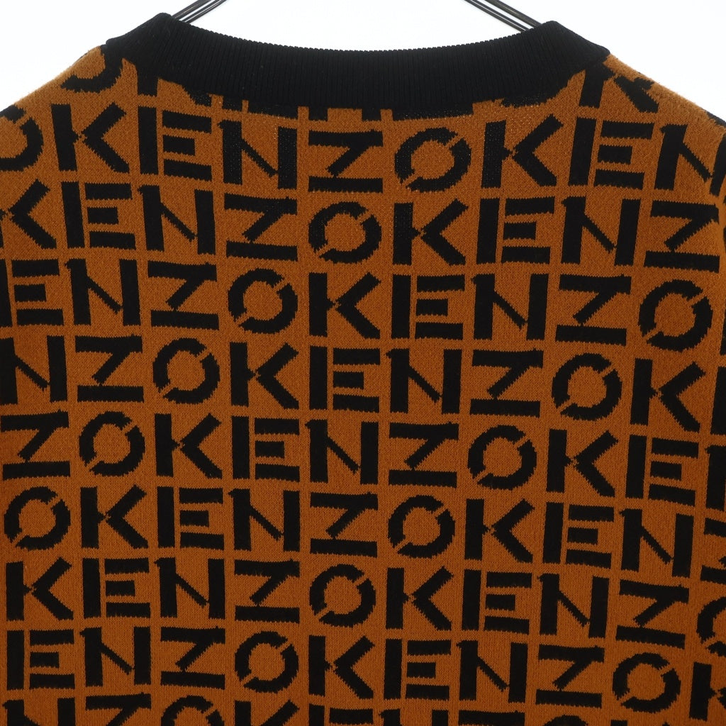 KENZO(ケンゾー) モノグラム オーバーサイズ ニット Tシャツ 半袖カットソー オレンジ FB65PU6383SC