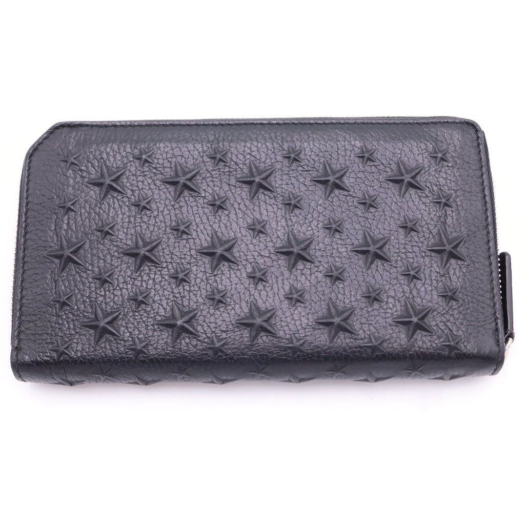 JIMMY CHOO(ジミーチュウ) スターエンボス ロングウォレット 長財布 ブラック