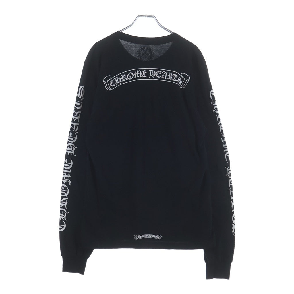 CHROME HEARTS(クロムハーツ) CH L/S T-SHIRT バックスクロールロゴ 長袖Tシャツ ロンT ブラック