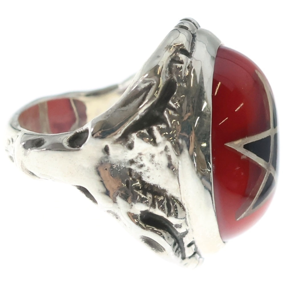 ALEX STREETER(アレックスストリーター) Angel Heart Ring エンジェルハートリング ハーレクイン シルバー/レッド