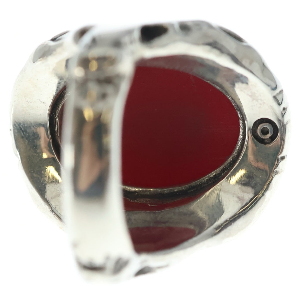 ALEX STREETER(アレックスストリーター) Angel Heart Ring エンジェルハートリング ハーレクイン シルバー/レッド