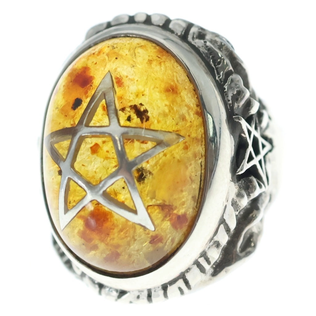 ALEX STREETER(アレックスストリーター) Angel Heart Ring エンジェルハートリング スターカスタム アンバー シルバー