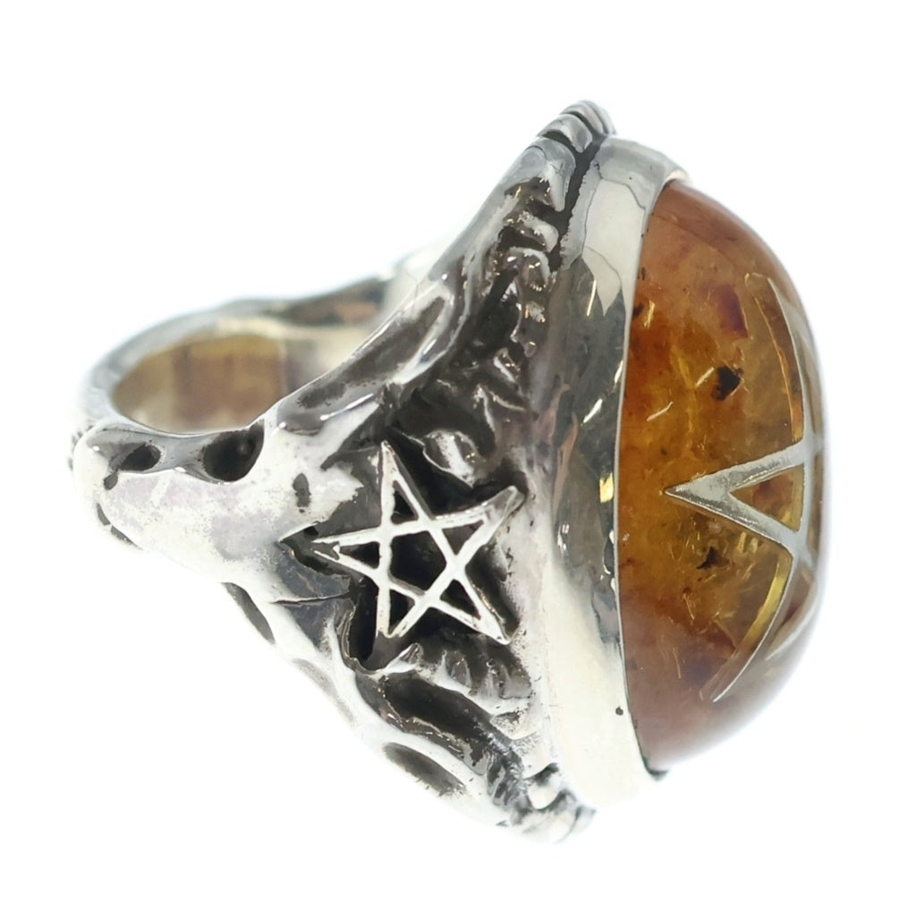 ALEX STREETER(アレックスストリーター) Angel Heart Ring エンジェルハートリング スターカスタム アンバー シルバー