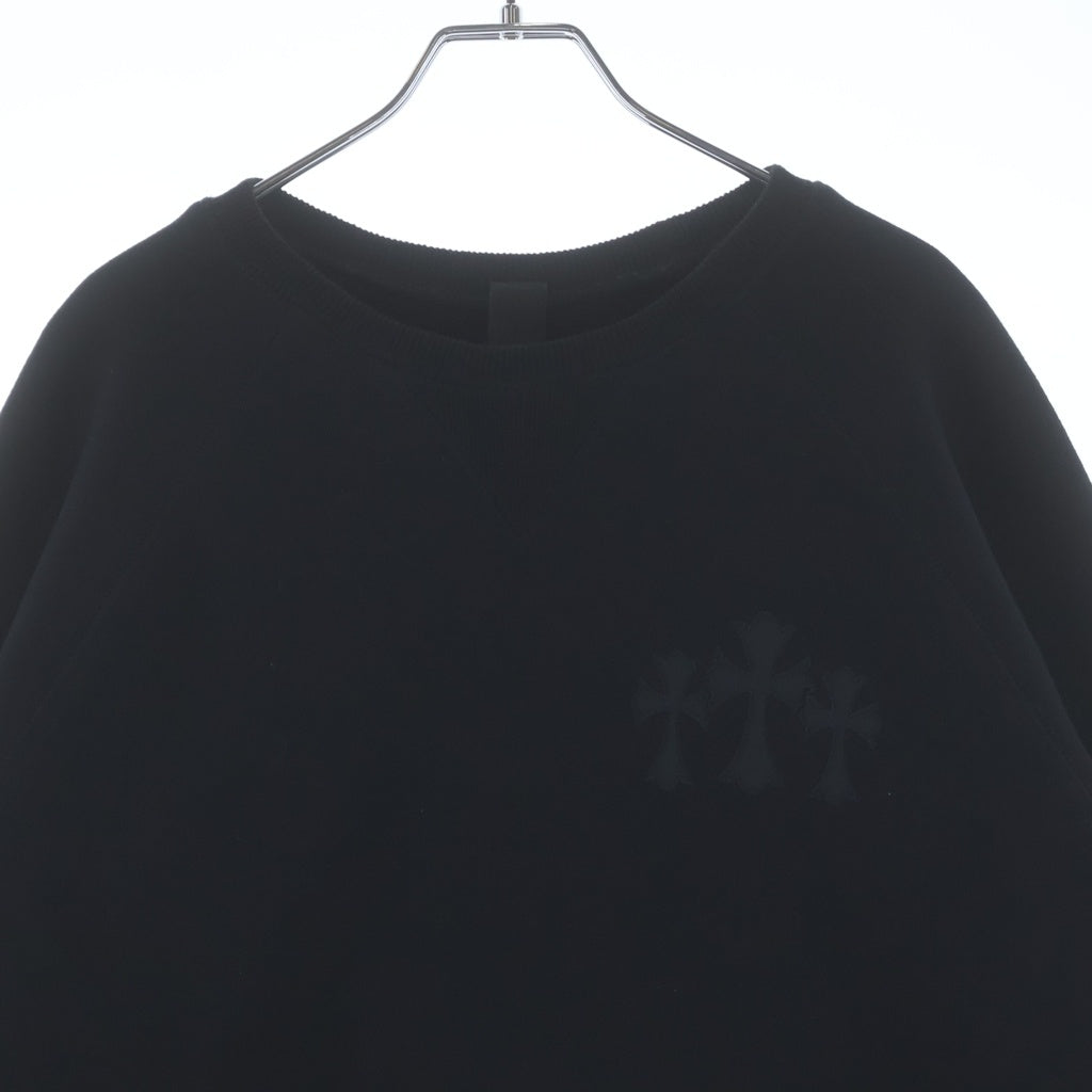CHROME HEARTS(クロムハーツ) 25SS Y NOT Cemetery Cross Applique Embroidery Sweatshirt ワイノット セメタリークロス アップリケ刺繍 スウェットトレーナー ブラック