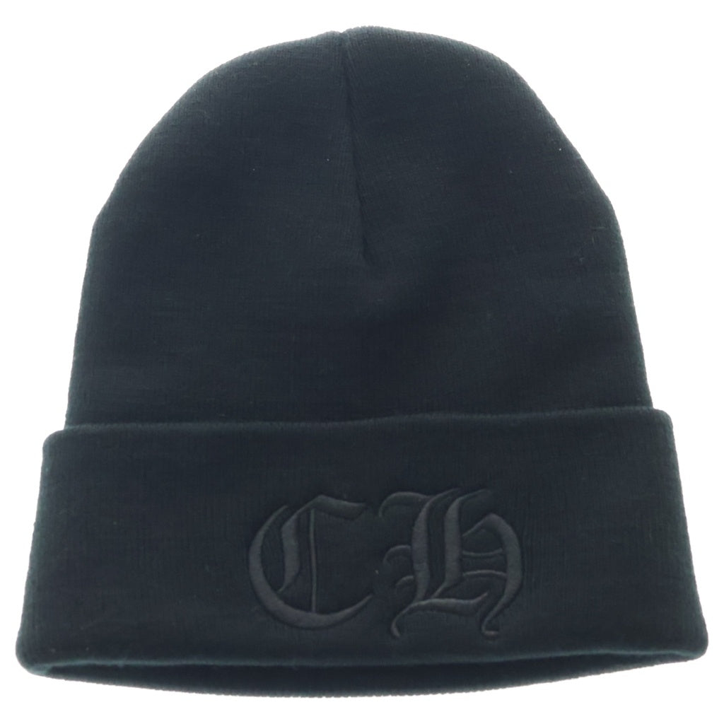 CHROME HEARTS(クロムハーツ) CH Logo Embroidery Acrylic Beanie CHロゴ刺繍ビーニー ニット帽 ブラック
