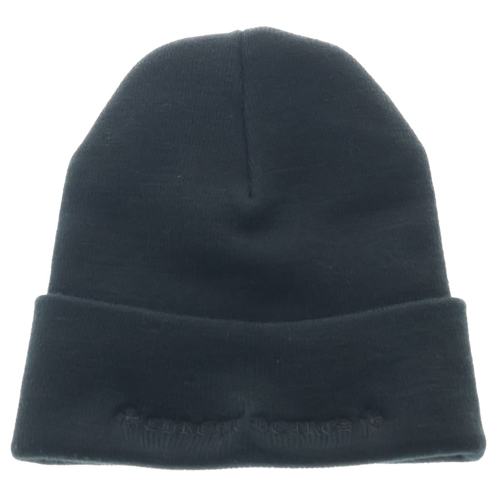 CHROME HEARTS(クロムハーツ) CH Logo Embroidery Acrylic Beanie CHロゴ刺繍ビーニー ニット帽 ブラック