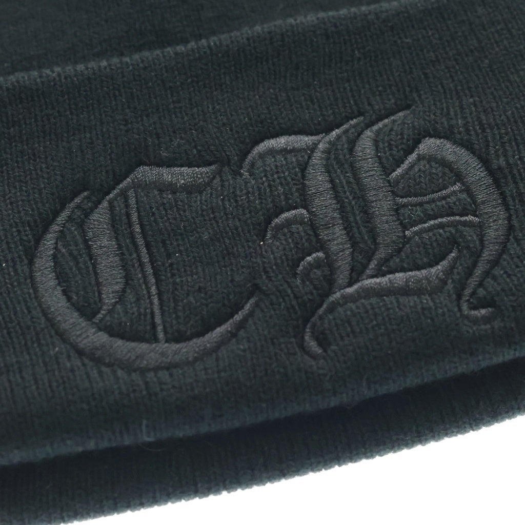CHROME HEARTS(クロムハーツ) CH Logo Embroidery Acrylic Beanie CHロゴ刺繍ビーニー ニット帽 ブラック