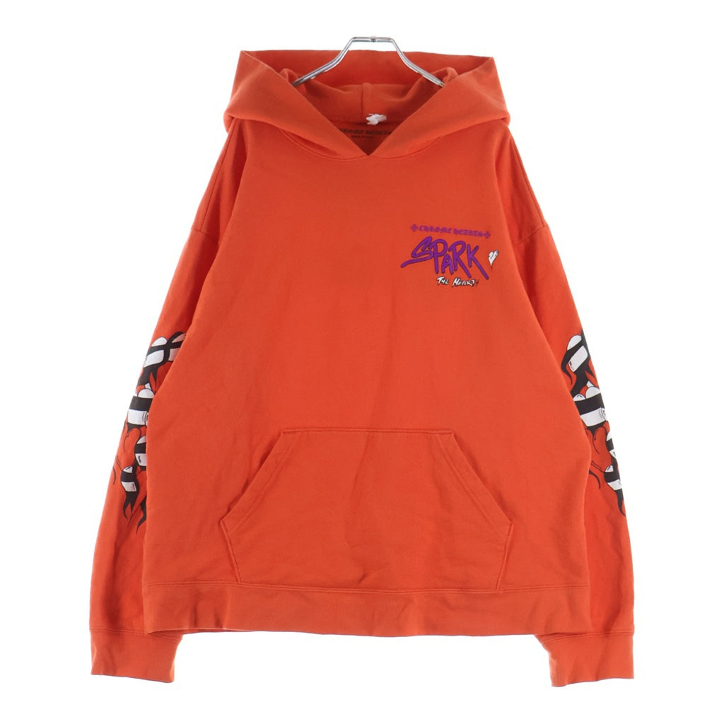 CHROME HEARTS(クロムハーツ) ×MATTY BOY PPO SPARK THE HEART HD PLVR ×マッティボーイ スパーク プルオーバーパーカー レッド