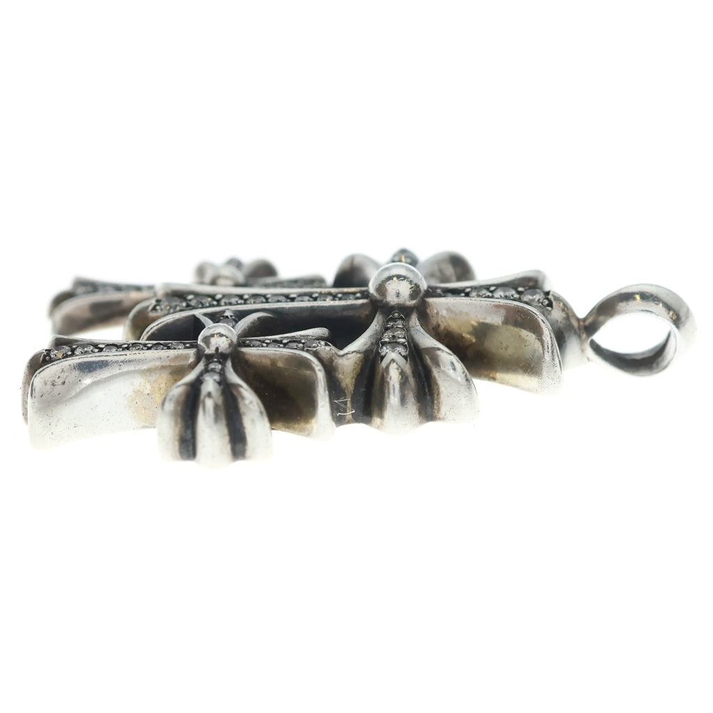 CHROME HEARTS(クロムハーツ) 3 CH CRS SML P/DIA トリプルCHクロススモール PAVEダイヤ ネックレストップ シルバー