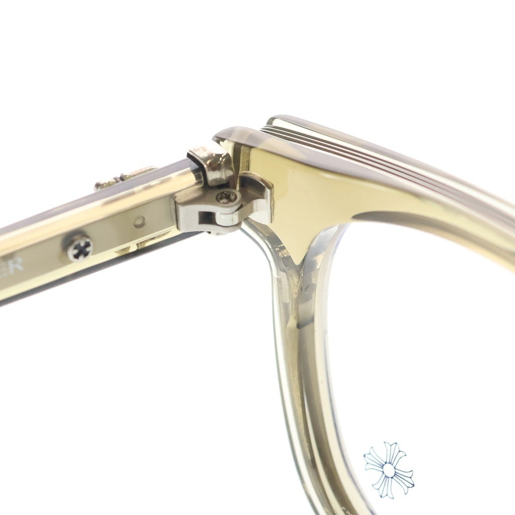 CHROME HEARTS(クロムハーツ) DUCK BUTTER ダガーウェリントン サングラス アイウェア オリーブ/シルバー 52□21-152