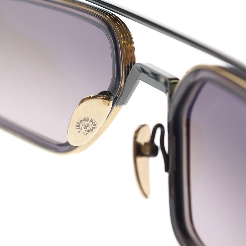 CHROME HEARTS(クロムハーツ) EADER ダブルブリッジ フレアニーテンプル サングラス ゴールド/ブラック