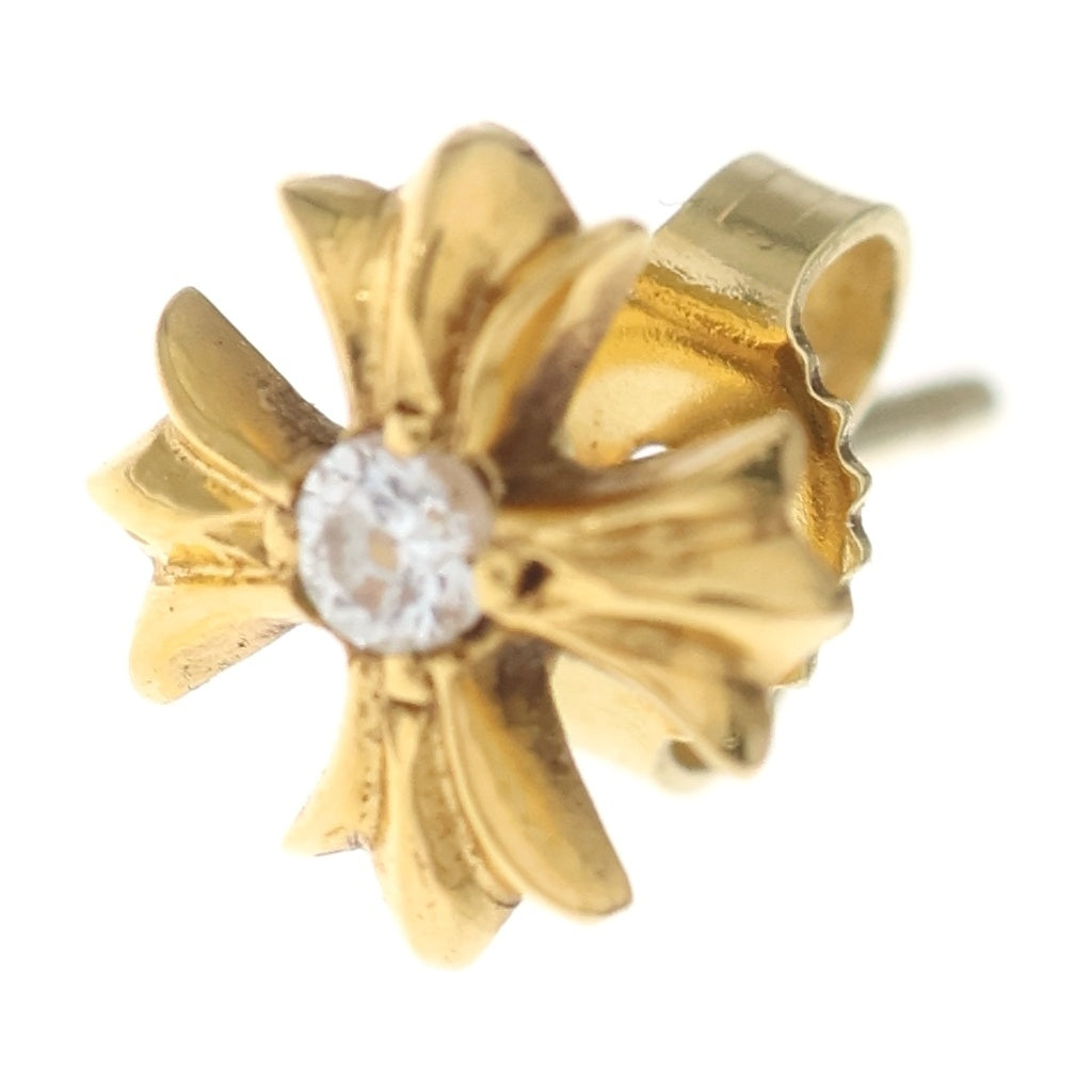 CHROME HEARTS(クロムハーツ) 22K No2 CH PLS 1DIA CHプラス スタッドピアス 1ダイヤ ゴールド BCA021