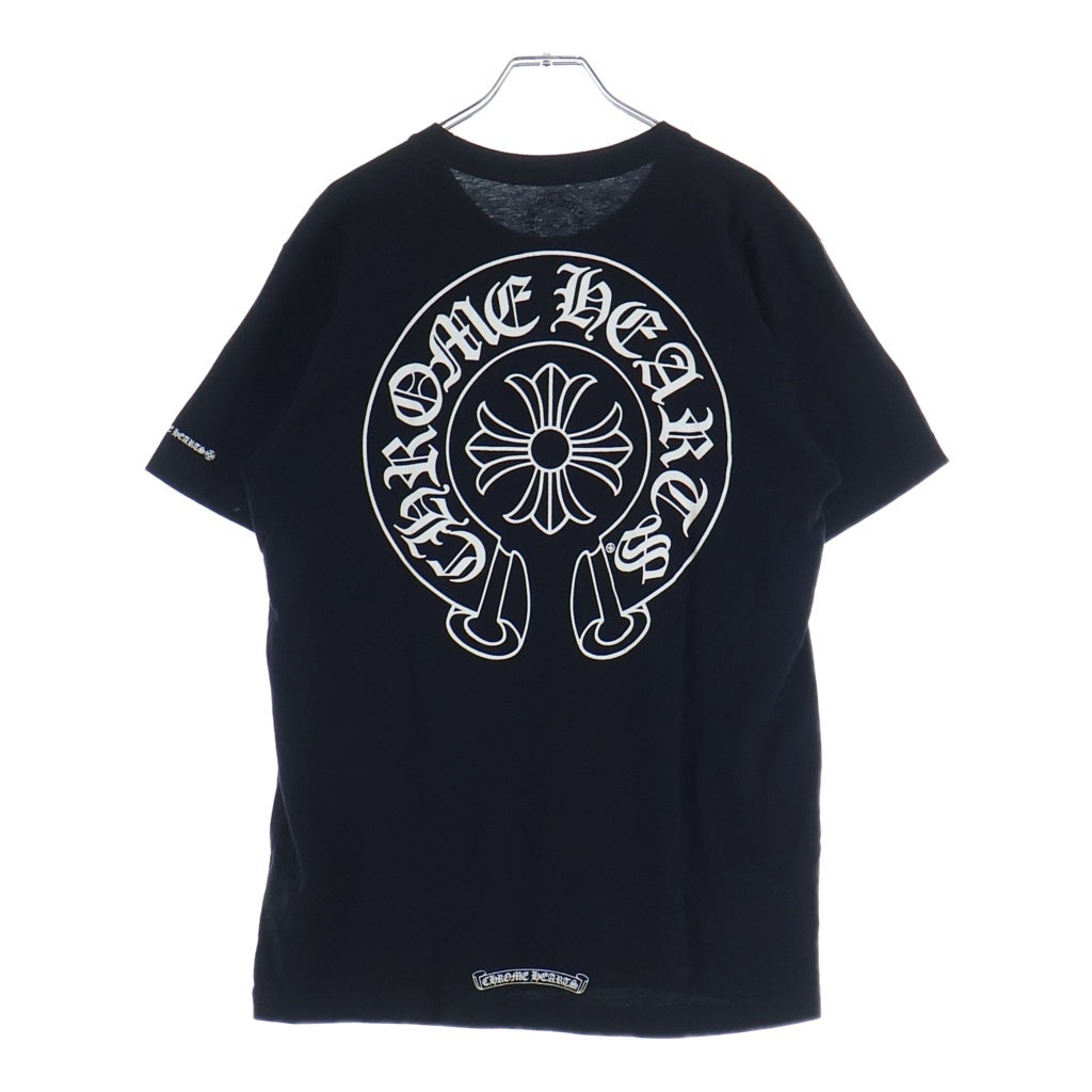 CHROME HEARTS(クロムハーツ) HORSESHOE S/S TEE ホースシュープリント ポケット半袖Tシャツ カットソー ブラック
