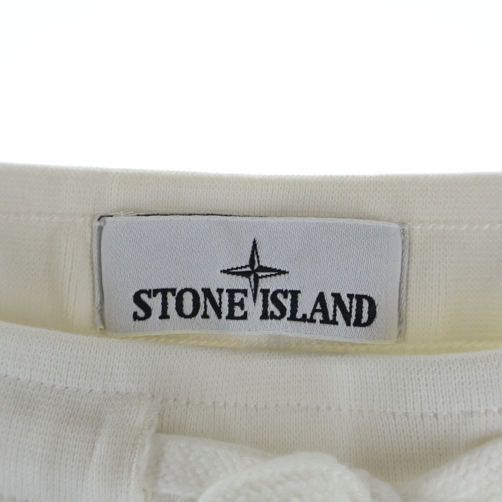 STONE ISLAND(ストーンアイランド) ロゴパッチ カーゴ スウェットパンツ ホワイト 101564551