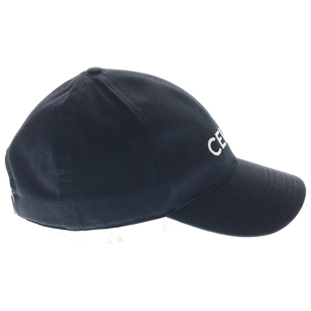 CELINE(セリーヌ) EMBROIDERED LOGO BASEBALL CAP ロゴ刺繍 ベースボールキャップ 帽子 ブラック 2AUS9969P.38NO