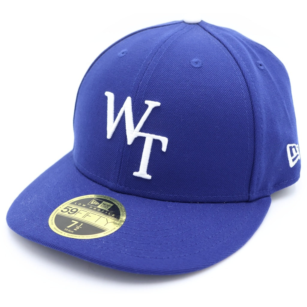 WTAPS(ダブルタップス) ×NEW ERA 59FIFTY ロゴ刺繍 ベースボールキャップ 帽子 ブルー