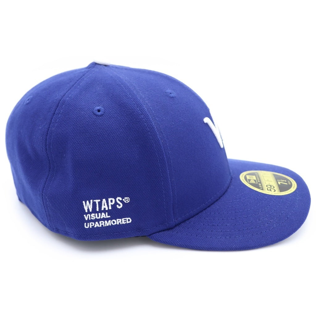 WTAPS(ダブルタップス) ×NEW ERA 59FIFTY ロゴ刺繍 ベースボールキャップ 帽子 ブルー