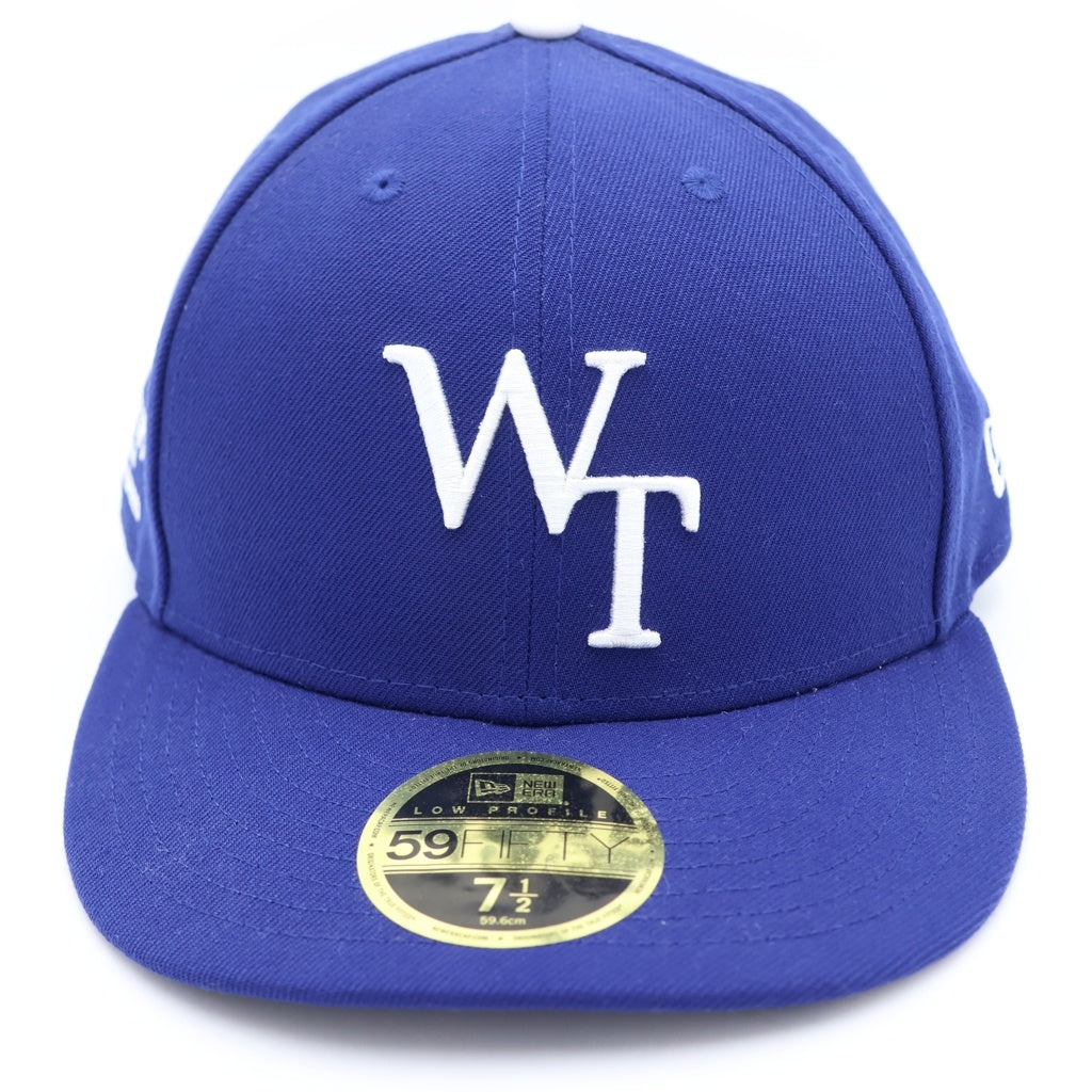 WTAPS(ダブルタップス) ×NEW ERA 59FIFTY ロゴ刺繍 ベースボールキャップ 帽子 ブルー