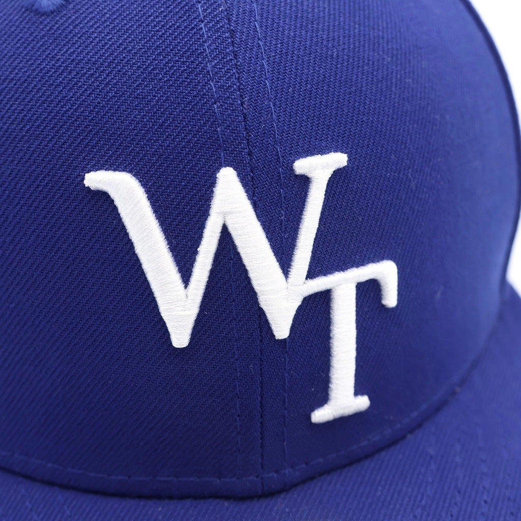 WTAPS(ダブルタップス) ×NEW ERA 59FIFTY ロゴ刺繍 ベースボールキャップ 帽子 ブルー