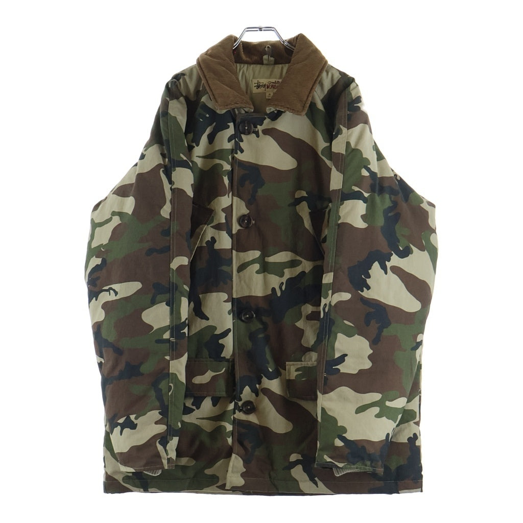 STUSSY(ステューシー) Ripstop Down Army Jacket バックプリント ダウンジャケット グリーン