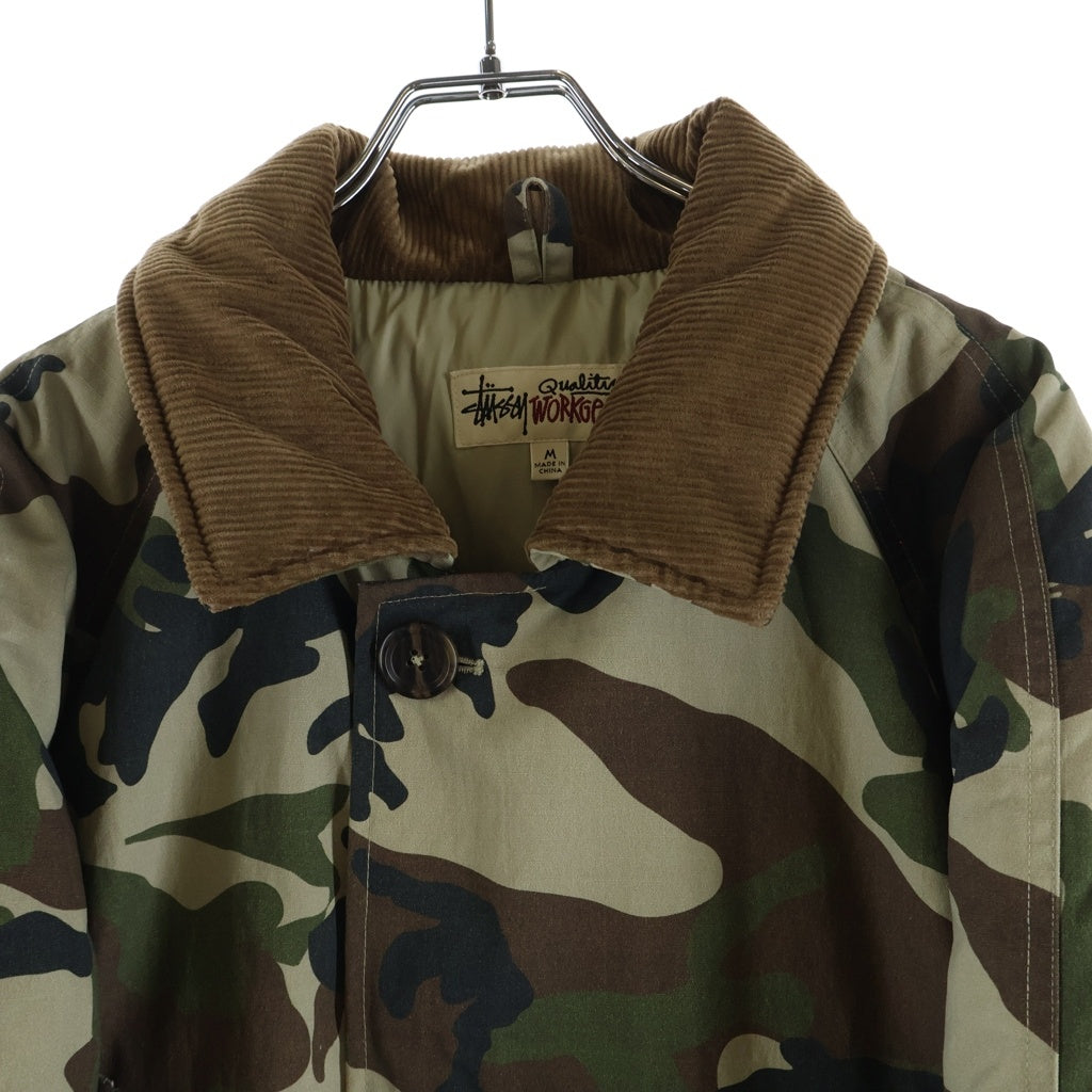 STUSSY(ステューシー) Ripstop Down Army Jacket バックプリント ダウンジャケット グリーン