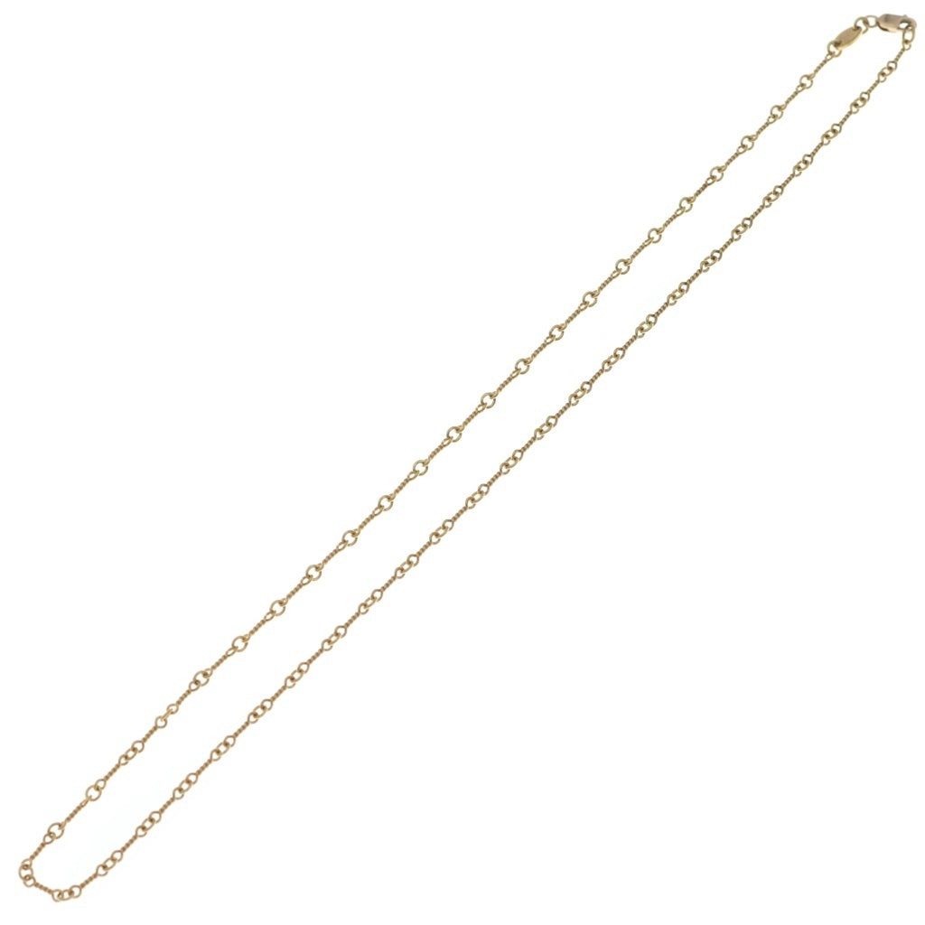 CHROME HEARTS(クロムハーツ) 22K NECKCHAIN T18 ツイストチェーンネックレス 18inch ゴールドBCA014