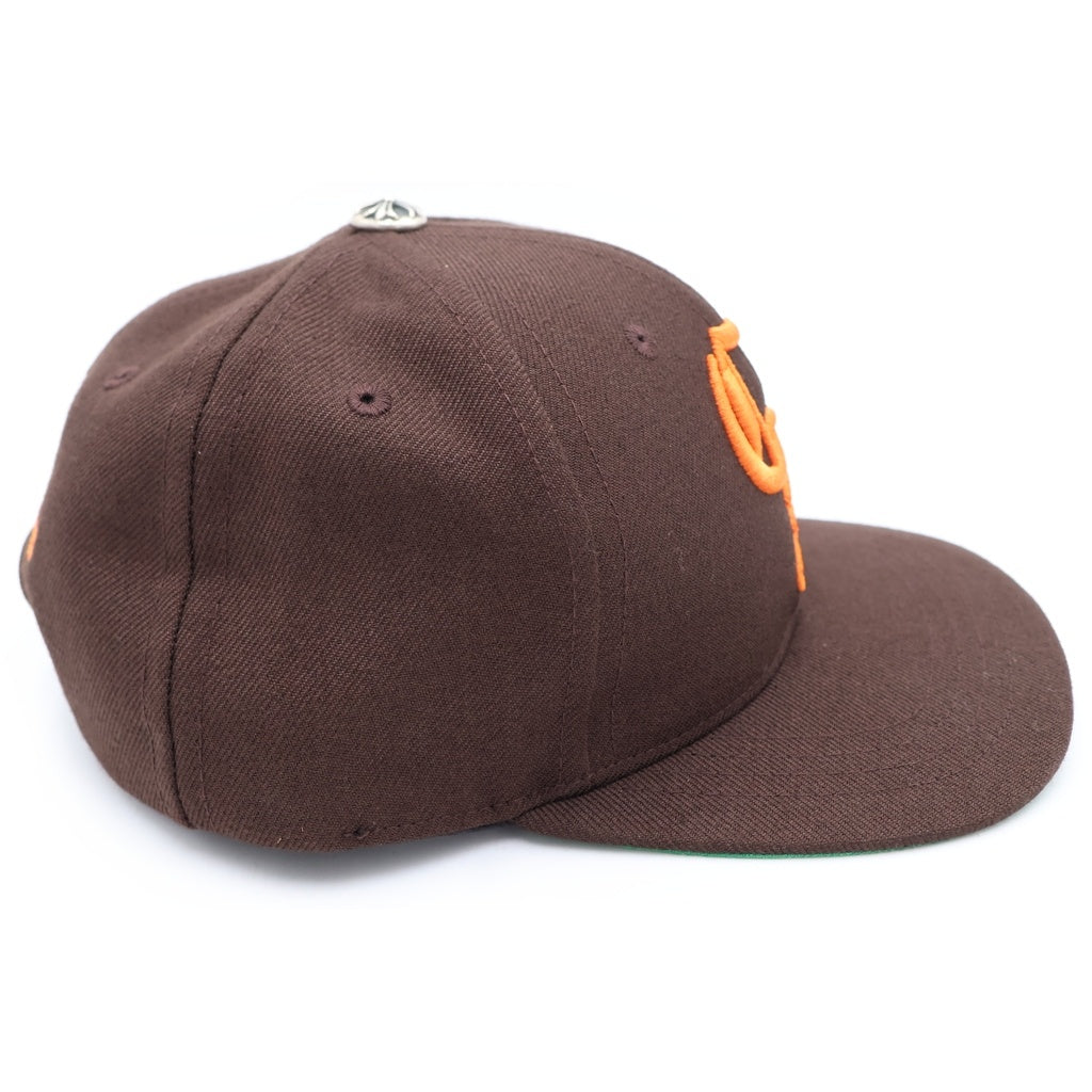 CHROME HEARTS(クロムハーツ) CH HAT CH刺繍 ベースボールキャップ 帽子 ブラウン