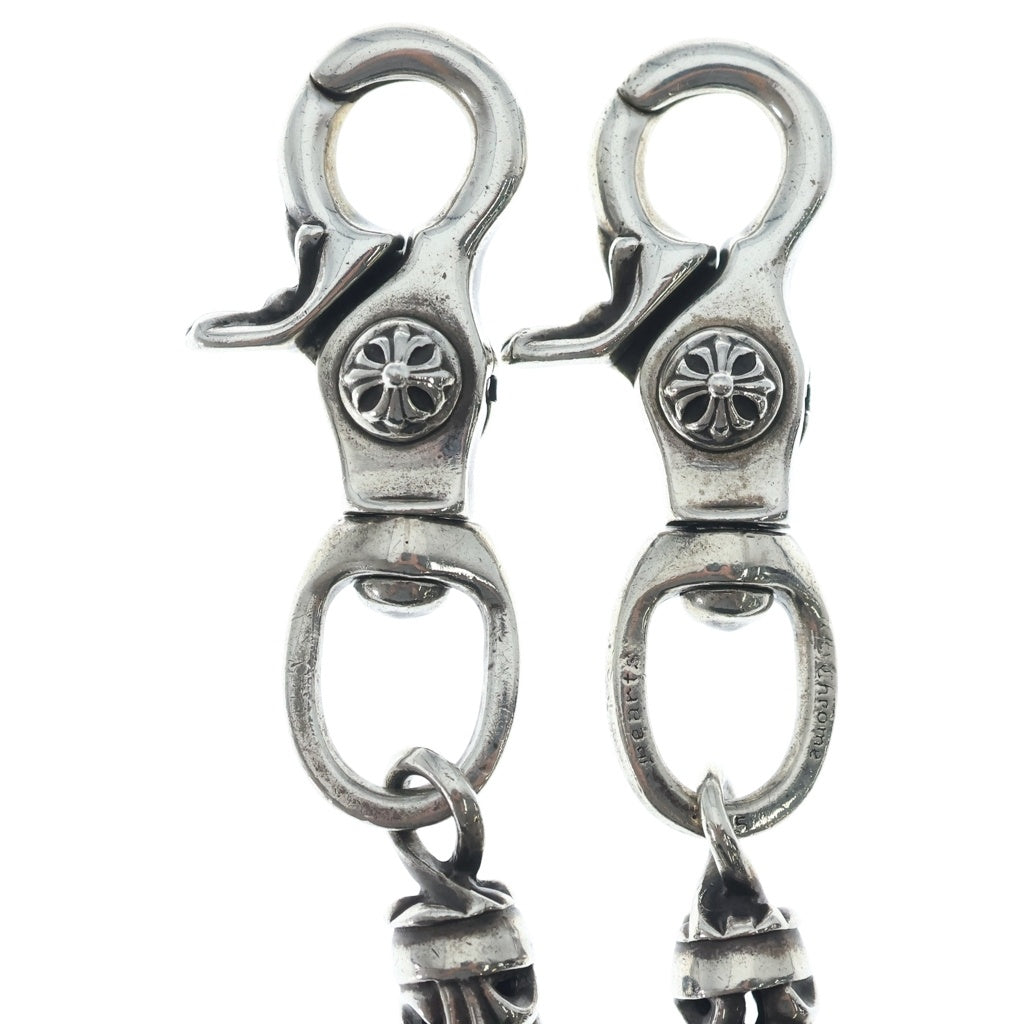 CHROME HEARTS(クロムハーツ) OLD ROLLER LONG-T 2クリップ9LINKロングローラー オールド ウォレットチェーン シルバー