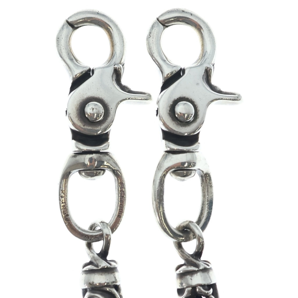 CHROME HEARTS(クロムハーツ) OLD ROLLER LONG-T 2クリップ9LINKロングローラー オールド ウォレットチェーン シルバー