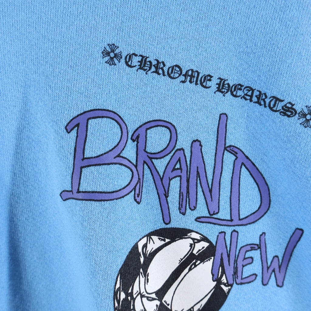 CHROME HEARTS(クロムハーツ) 24SS ×MATTY BOY BRAIN NEW PULLOVER HOODIE マッティボーイ ブレインニュー プリントフーディー プルオーバーパーカー ブルー